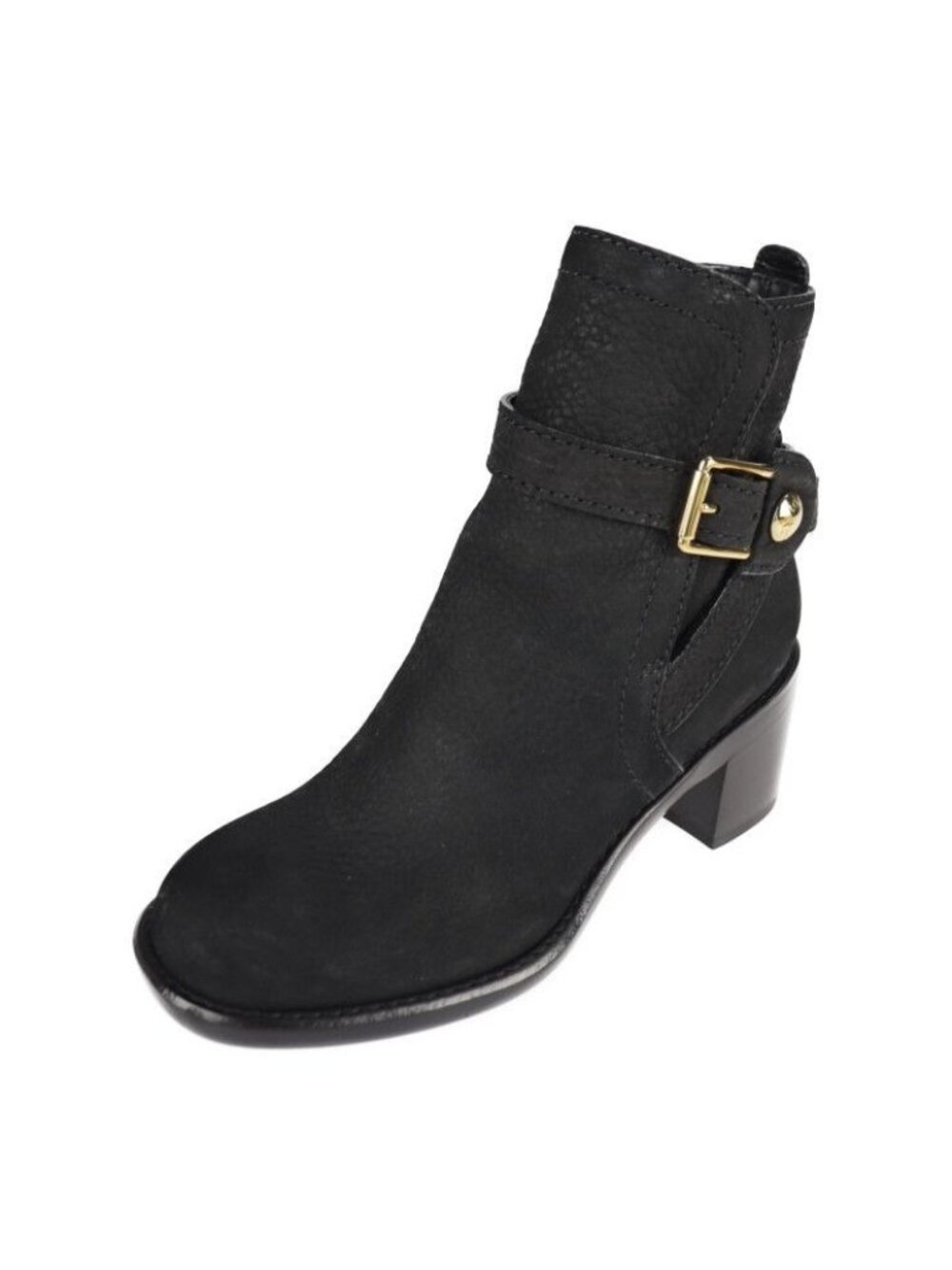 Louis Vuitton Ankle Boots Leather Black Gold Hardware Short Belt